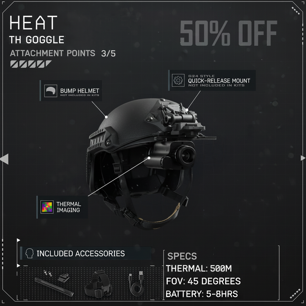 [NEW] HEAT & VIPER 4.0 Thermal Night Vision Goggle Bridge Combo