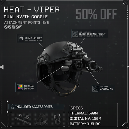 [NEW] HEAT & VIPER 4.0 Thermal Night Vision Goggle Bridge Combo