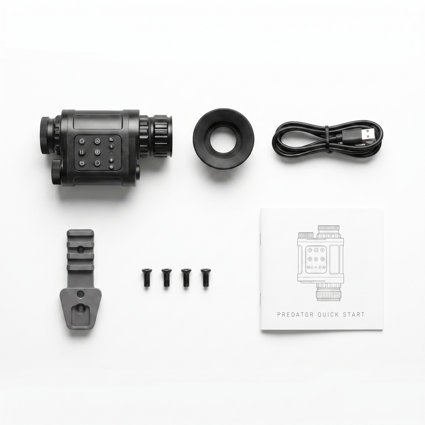 [NEW] PREDATOR Multi-Role Thermal Imaging Monocular | Clip-On Ready, Helmet Mountable w/ Swappable Lenses & Rail Adapter Kit