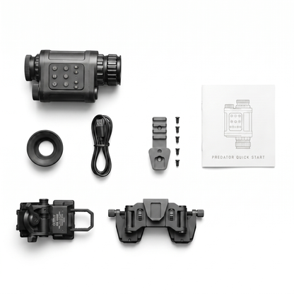 [NEW] PREDATOR Multi-Role Thermal Imaging Monocular | Clip-On Ready, Helmet Mountable w/ Swappable Lenses & Rail Adapter Kit