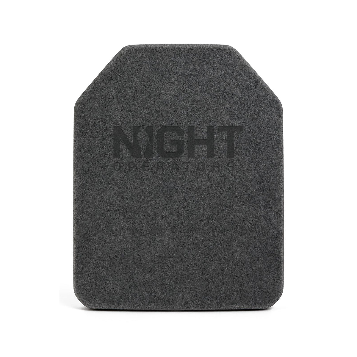 Foam armor plate insert, front face with pressed Night Operators logo
