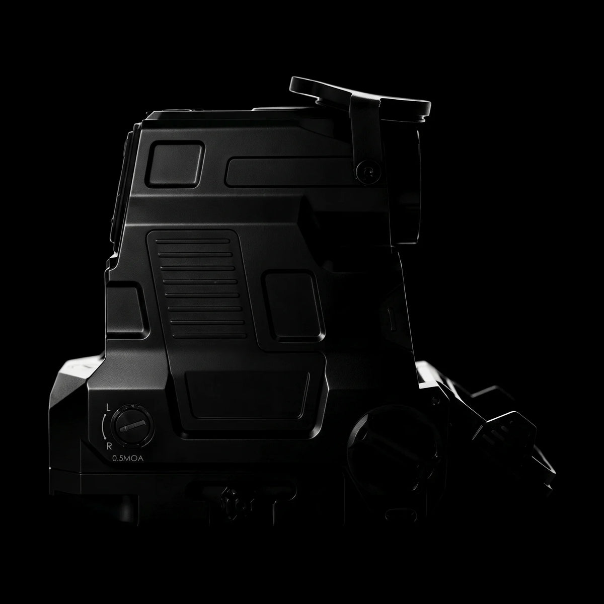Night Operators HYBRID. Right side: windage dial and quick detach mount